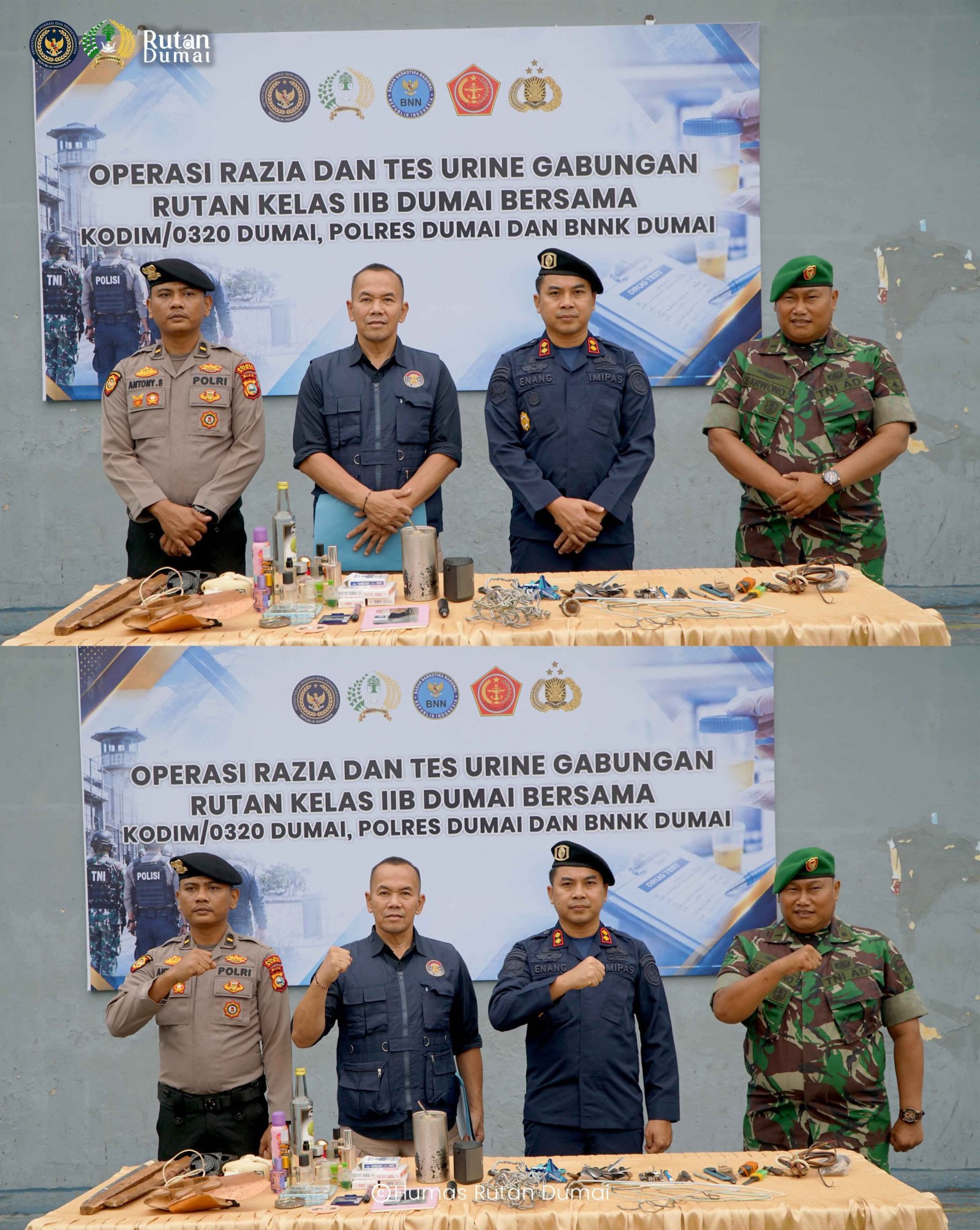 Rutan Dumai Libatkan BNN, Kodim dan Polres dalam Razia Gabungan